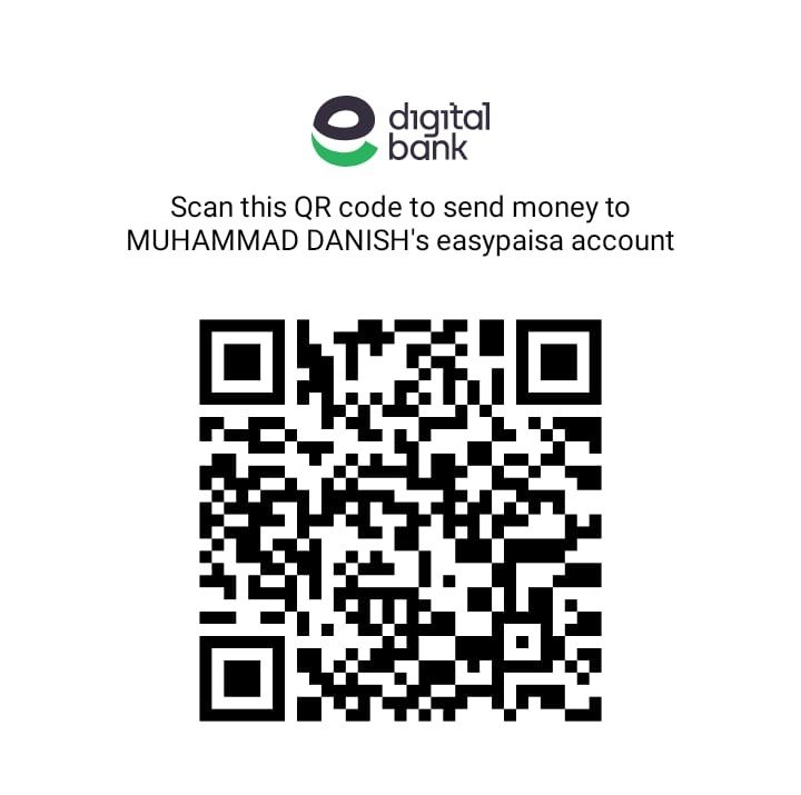 Easypaisa payment QR code for Muhammad Danish